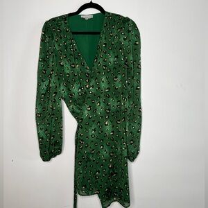 Wrapped dress from never fully with leopard pattern